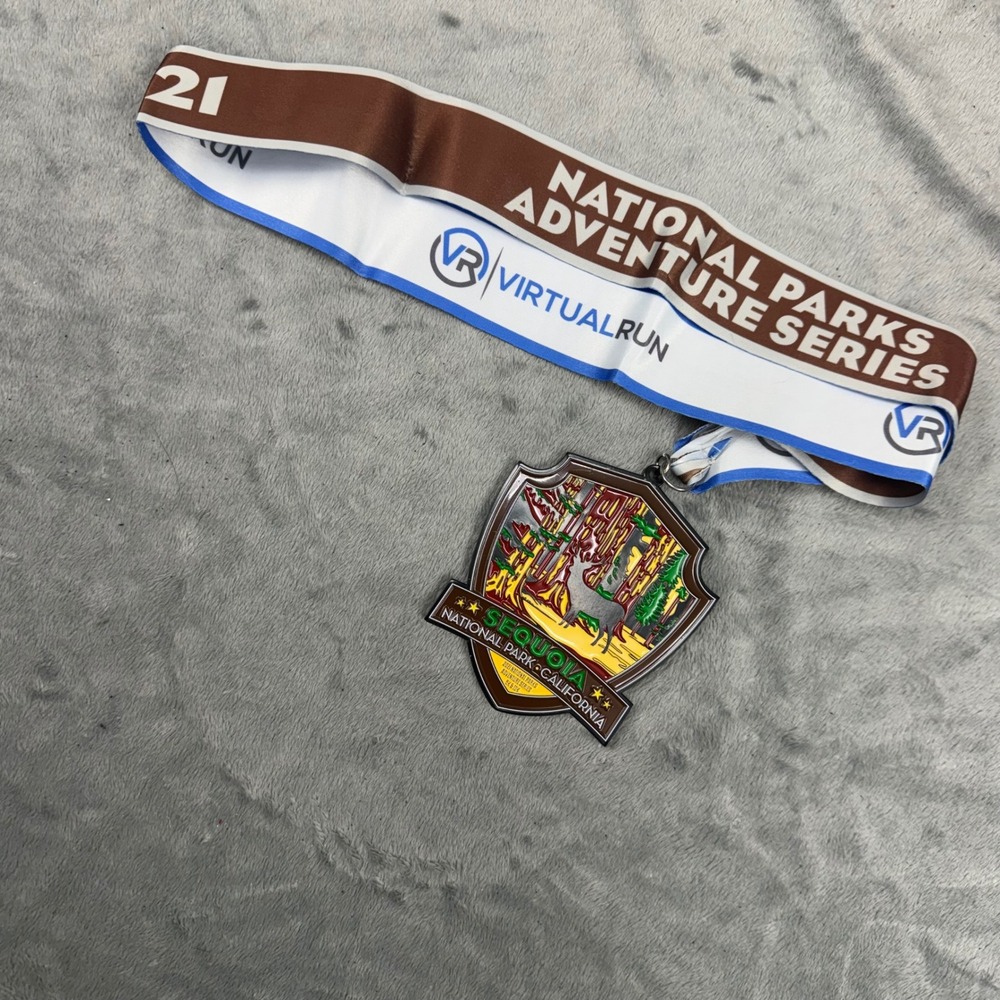 2021 National Parks Adventure Series Sequoia California Virtual Run Medal